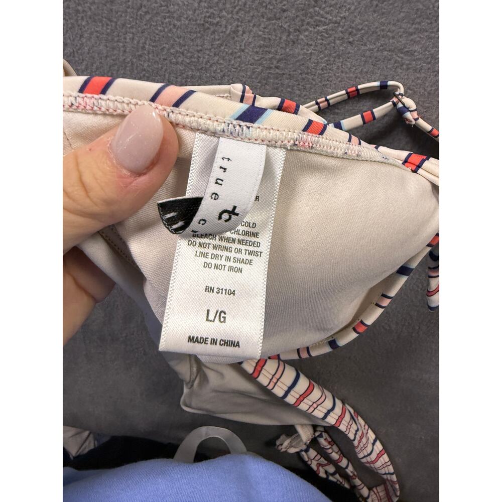 True Craft Bikini Two-Piece Striped Blue Red Size Medium Swimwear - Picture 7 of 8